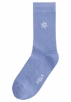 Bio Socken „Schneeflocke" 35-38 Gerippte MELA WEAR Socken aus Bio-Baumwolle mit gestickter Schneeflocke an der Außenseite des Schafts. 35-38