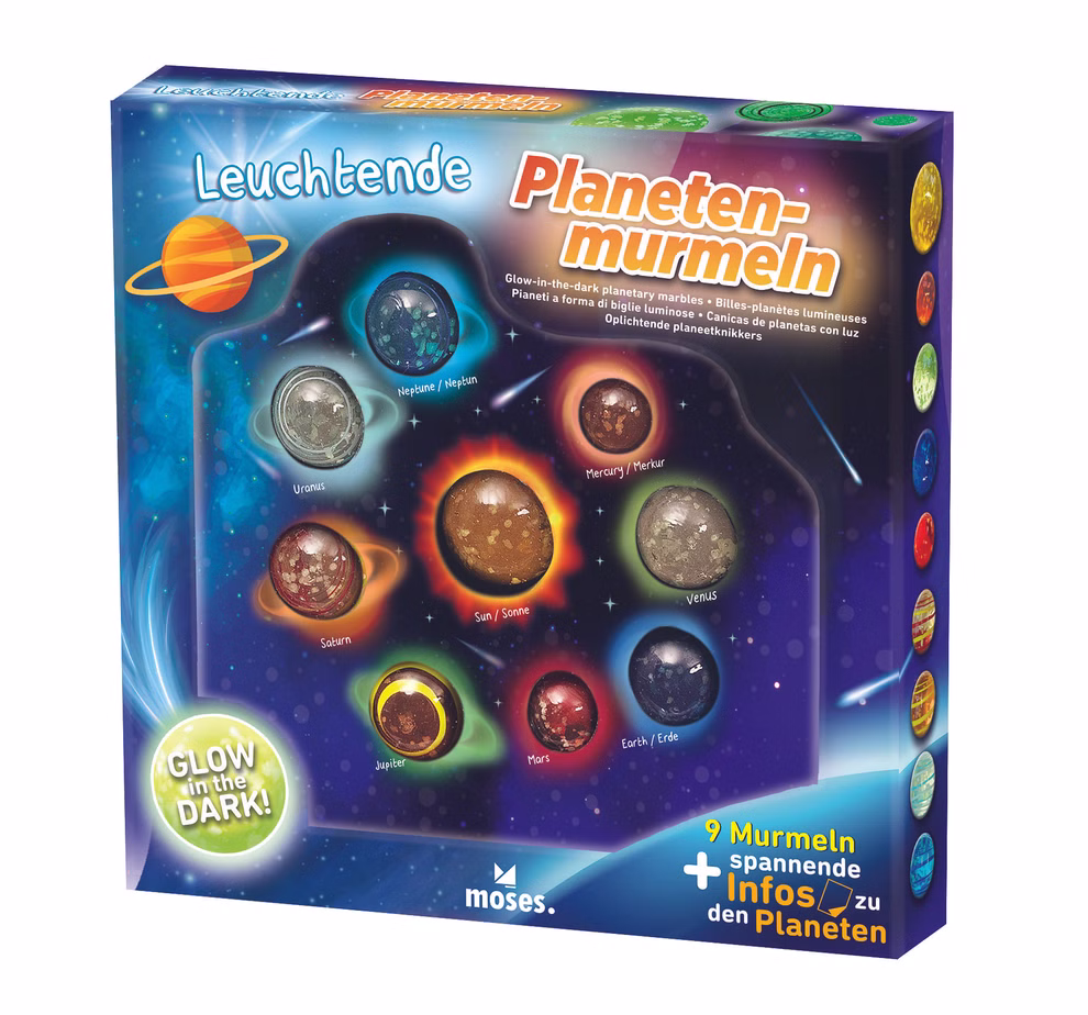Leuchtende Planeten-Murmeln Leuchtende Planeten-Murmeln