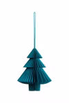Papieranhänger Baum, petrol Papieranhänger PETROL TREE von Tranquillo in petrolfarbener Tannenbaumform zum Aufhängen als Winter- und Weihnachtsdekoration