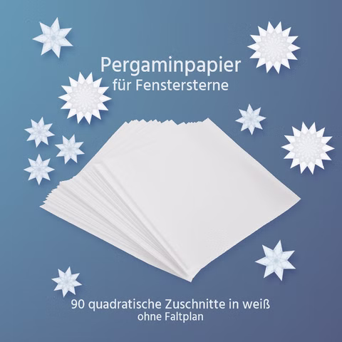 Pergaminpapier für Fenstersterne