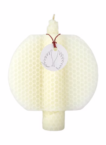 Engelskerze aus Bienenwachs