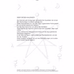 LebensWerkGemeinschaft Wandkalender Baumsprüche _1847 Eine Seite mit dem Titel Über diesen Kalender erklärt die Inspiration für den Wandkalender Baumsprüche von der LebensWerkGemeinschaft mit deutschem Text astrologischen Symbolen einem schwachen Sternenhintergrund und einem Designhinweis am unteren Rand.