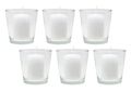6x Votivglas 6x Votivkerze Weiß Kommunion Konfirmation Hochzeit Taufe Tischdeko 1