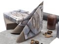 Tischdeko Konfirmation Taupe Greige Grau Fische SET 20 Personen Deko 4