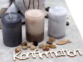 Tischdeko Konfirmation Taupe Greige Grau Fische SET 20 Personen Deko 5