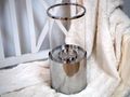 Windlicht Rund Edelstahl Glas Garten Weihnachten Deko Fensterbank Tischdeko 38 cm  2