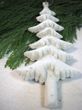 2x Tannenbaum Christbaumschmuck Fensterdeko Adventskranz Deko Weihnachten Weiß 5
