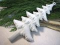 2x Tannenbaum Christbaumschmuck Fensterdeko Adventskranz Deko Weihnachten Weiß 2