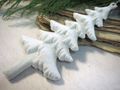 2x Tannenbaum Christbaumschmuck Fensterdeko Adventskranz Deko Weihnachten Weiß 3