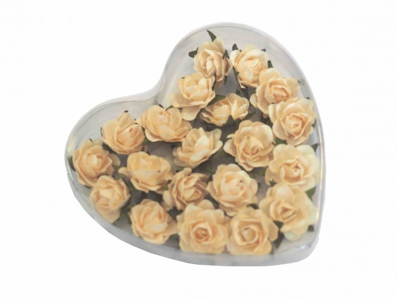 Rosen Creme Streudeko Basteln Tischdeko Hochzeit Gastgeschenke 