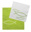 Servietten Fisch Grün Tischdeko Kommunion Konfirmation SET Mittag und Kaffee 20+20 Stück 1