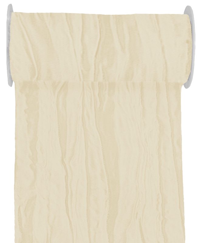 10m Fripe Taft 200mm Tischläufer Creme Grau Taupe Beige Tischdeko Hochzeit Kommunion Konfirmation