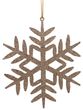 2 Anhänger Schneeflocke Gold Glitzer Weihnachten Christbaumschmuck Baumschmuck Weihnachtsbaum Deko 1