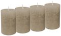 4 Stumpenkerzen Kerzen Braun Taupe Adventskranz Weihnachten Tischdeko Deko Hochzeit Kommunion Konfirmation 1