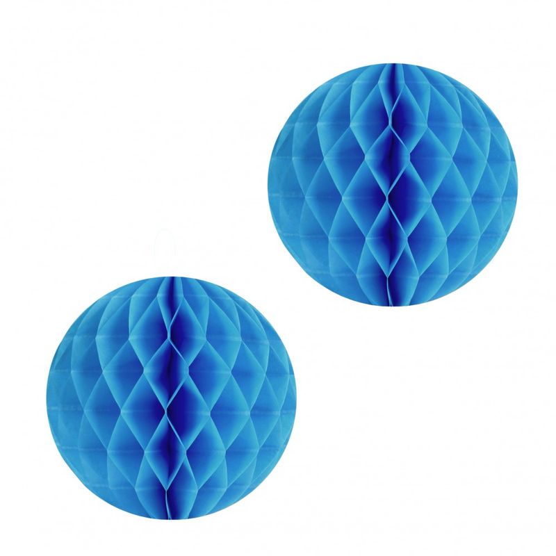 2x Wabenball Papierball Ø 10cm Blau Deko Hochzeit 