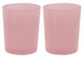 2 Teelichthalter Teelichtgläser Rosa Tischdeko Kommunion Taufe Konfirmation Deko 1