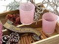 Deko Windlicht Teelicht Glas Rosa Tischdeko Geburtstag Weihnachten Kommunion Taufe Konfirmation Ostern 2