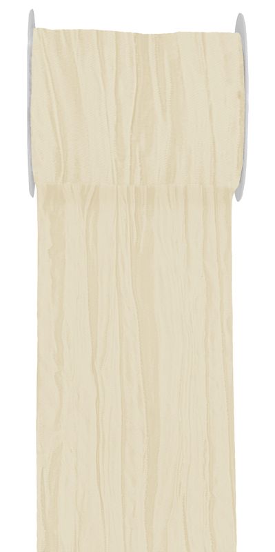 15m Fripe Taft 100mm Tischläufer Creme Grau Taupe Beige Tischdeko Hochzeit Kommunion Konfirmation