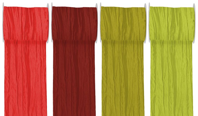 15m Fripe Taft 100mm Tischläufer Grün Oliv Rot Bordeaux Tischdeko Kommunion Konfirmation Hochzeit