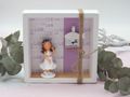 Geschenkverpackung Kommunion Mädchen Lila Mauve Rosa Liebe Glaube Hoffnung Geldgeschenk 3
