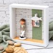 Geschenk Kommunion Konfirmation Junge Salbei Grün mit christ. Symbol Fisch 5