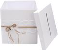 Briefbox - Kartenbox mit Spitze in Weiß um Karten, Glückwünsche und Geldgeschenke sicher zu sammeln 3