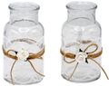 2 Vasen Hochzeit Vintage Tischdeko Spitze Weiß MIRA 1