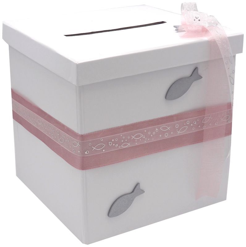 Briefbox Kommunion Konfirmation Rosa Mauve Kartenbox Tischdeko