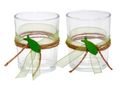 2x Teelichtglas Kommunion Konfirmation Tischdeko Fisch Grün Vintage JONAS  1
