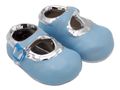 Babyschuhe Hellblau Silber Streudeko Tortenaufsatz Junge Taufe Tischdeko Keramik 1