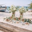 2er Set Vasen aus Glas – romantische Deko mit Spitze & Holzherzen in Boho Stil 2