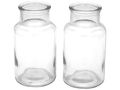 2 Vasen Flaschen Glas Tischdeko Blumenvase Vintage Kommunion Konfirmation Hochzeit Party 1