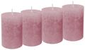 4 Stumpenkerzen Kerzen Rosa Taufe Hochzeit Tischdeko Deko  1