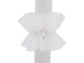 Kerzenrock Kommunion Kerze Organza Kreuz Kerzenring Kommunionkerze Weiß 1