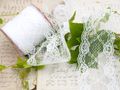 Tischband Spitzenband Weiss Spitze Weiß Vintage Tischdeko für Hochzeit Taufe Kommunion 3