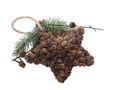 Stern Zapfen Natur Fensterschmuck Hängedeko Deko Weihnachten  4