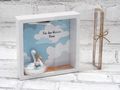 Taufe Geschenk Junge Baby Blau mit Storch Figur und MIT NAMEN - handgefertigt von ZauberDeko 5