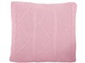 Decke und Kissen Zopfmuster Rosa Bettdecke Strickdecke Couchkissen 130 x 170 cm 2