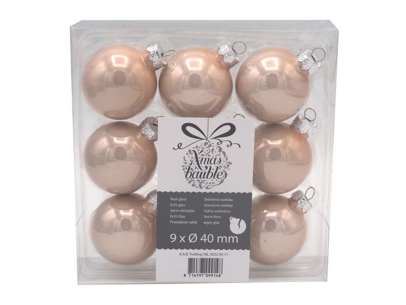 Kugeln Weihnachtskugeln Christbaumschmuck Salbei Rosa Ø 4cm Weihnachten Deko 9 Stück