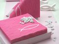 Steine Tischdeko Kommunion Konfirmation Pink Rosa Weiß Fisch Deko SET 20 Personen 3