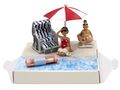 Geldgeschenk Verpackung Geldverpackung Nordsee Ostsee Sonnenschirm Strandkorb Urlaub Reise  2
