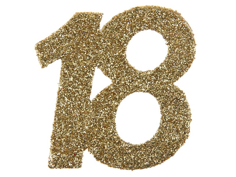6 Stück Streudeko Geburtstag Tischdeko Zahlen Gold Glitzer Jubiläum Partydeko