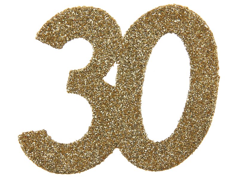 6 Stück Streudeko Geburtstag Tischdeko Zahlen Gold Glitzer Jubiläum Partydeko