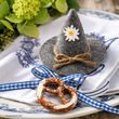 Mini Filzhut Oktoberfest Grau - für Ihre Tischdeko, als Give-away, Platzkarte, Gastgeschenk, zum Basteln 3