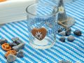 2x Teelichtglas Oktoberfest Bayrisch Blau Tischdeko Deko Party Partydeko 4