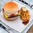 Geldgeschenk Essen Fast Food Burger und Fritten mit Ketchup 3