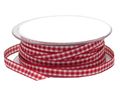 20m 6mm Karoband Rot-Weiss Dekoband Oktoberfest Tischdeko  Schleifenband Deko 1