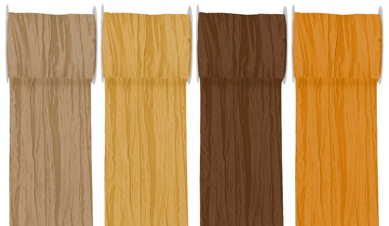 15m Fripe Taft 100mm Tischläufer Gold Braun Orange Tischdeko Festliche Anlässe