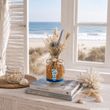 Maritime Glas Deko Vase mit Muschel und eine Badesandale – Tischdeko Sommer  4