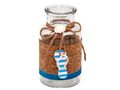 Deko Vase Glas Kork Zehentrenner Badesandalen Blau Maritim Tischdeko  1